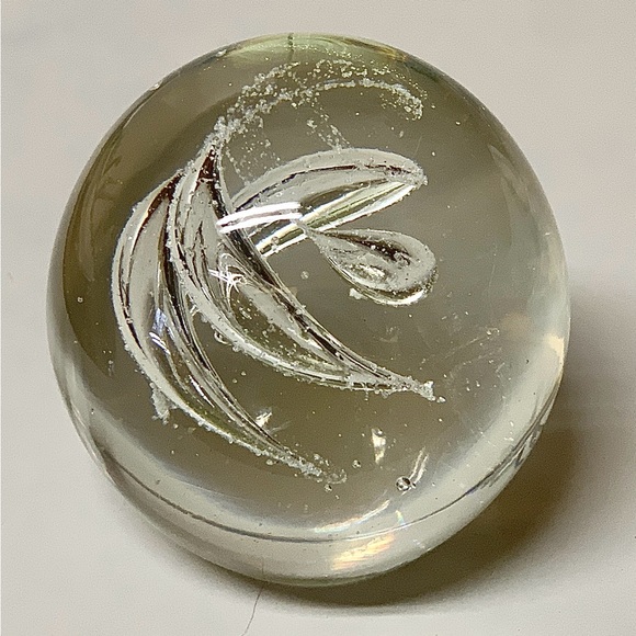 Vintage Murano Style Double Helix Swirl Controlled Bubble Art Glass Paperweight - Picture 12 of 14